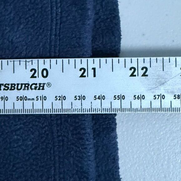 Vintage Fleece Button Front Sweater Womens M Blue Lighthouses Cottagecore - Picture 10 of 10